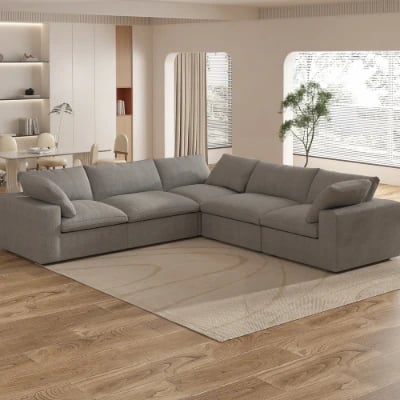 Picture of Delansy L-Shaped Sectional Natural wood
