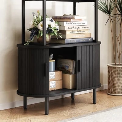 Versta – Elegant Black Storage & Display Bookcase