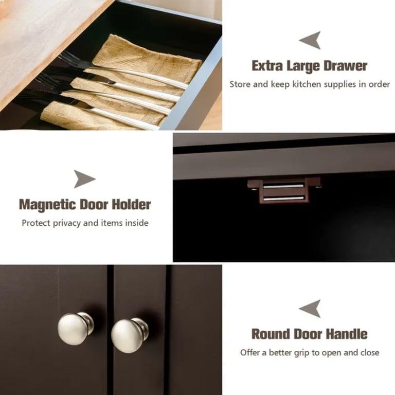 Asac Rolling Kitchen Island with Storage