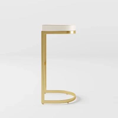 Aurélie Modern Bar Stool –  with Golden Base