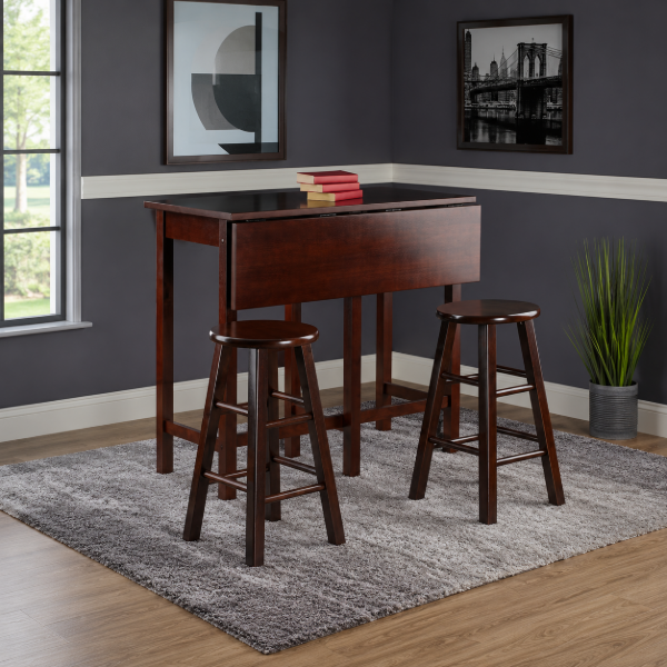 Picture of Kita Counter Height Drop Leaf Solid Wood Dining Set