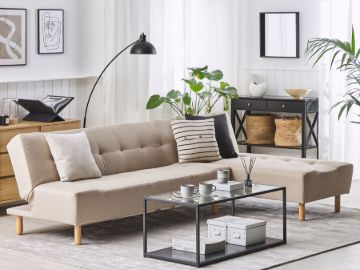 Picture of Velano L-Shaped Modular Sofa Bed – Comfort in Natural Wood