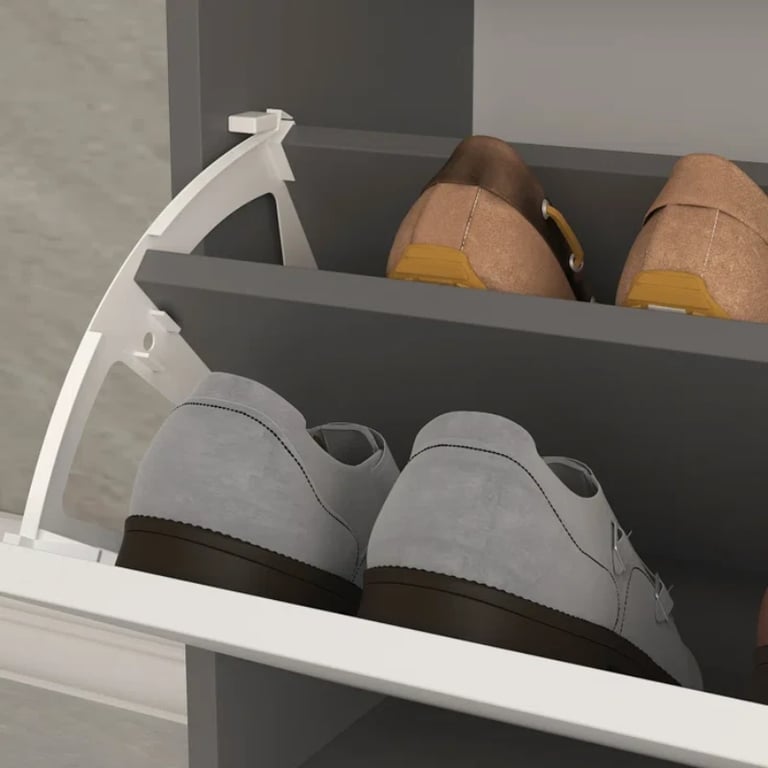 Picture of Cyvak Shoe Storage Cabinet - Grey & White