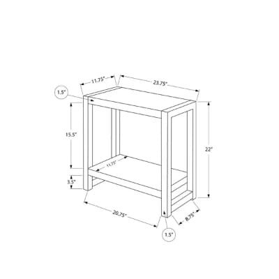 Picture of Brulotte Natural wood Side table - One shelf