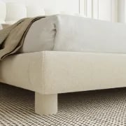 Picture of Cloudelle Natural Wood Upholstered Bed –  with Soft Curves