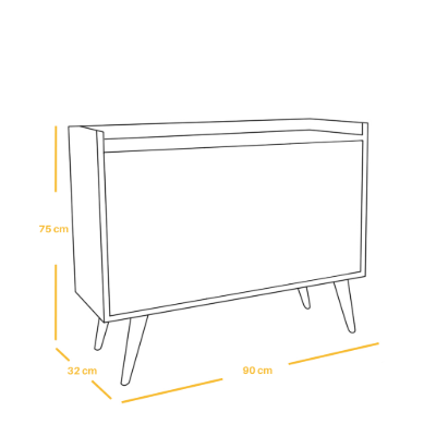 Varino – Natural Wood Sink Console with Open Storage