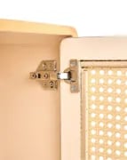 Picture of Renea Natural Wood Bedside Table – Single Door with Woven Front