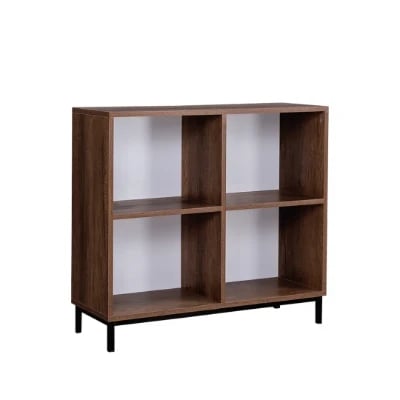 Lauro – Natural Wood Display Shelf with Compact 6-Cube Design