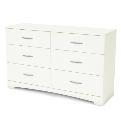 Step One 6 Drawer 51.25'' W Double Dresser - White