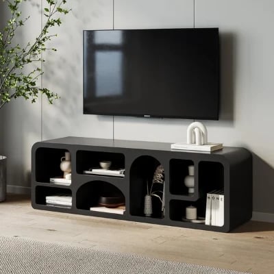Picture of Silven Modular TV & Bookcase Unit – Natural Wood