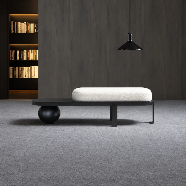 Orin – Elegant Modern Bench – Natural Wood with Metal Legs