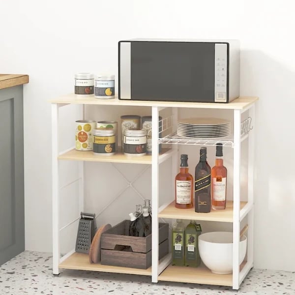 Slushy Rolling Kitchen Island with Metal Frame