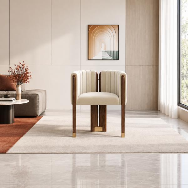 Picture of Arlin Modern Accent Chair – Natural Wood  & Steel Accents