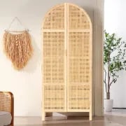 Picture of Milan Wardrobe natural wood with rattan