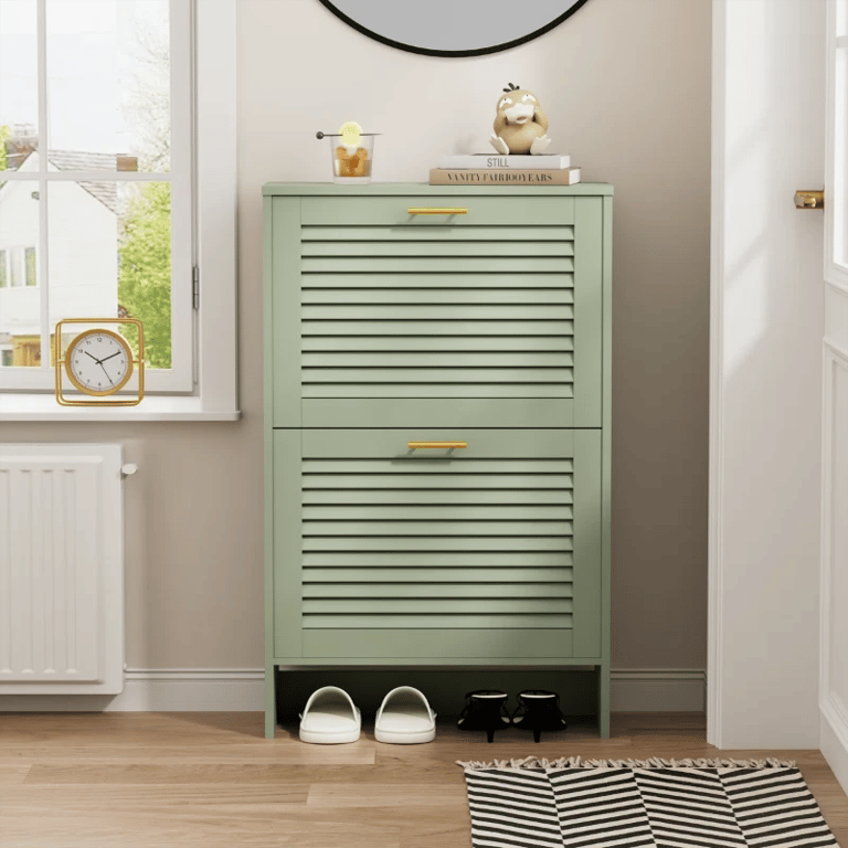 Solène – Modern Natural Wood Shoe Cabinet