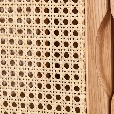 صورة دولاب جاباندي من الراتان - 2 باب وأربعه درج