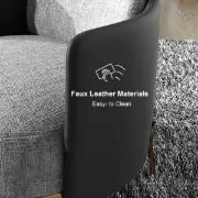 صورة كرسي ديبورا بذراعين – تصميم أنيق بقاعدة خشب طبيعي