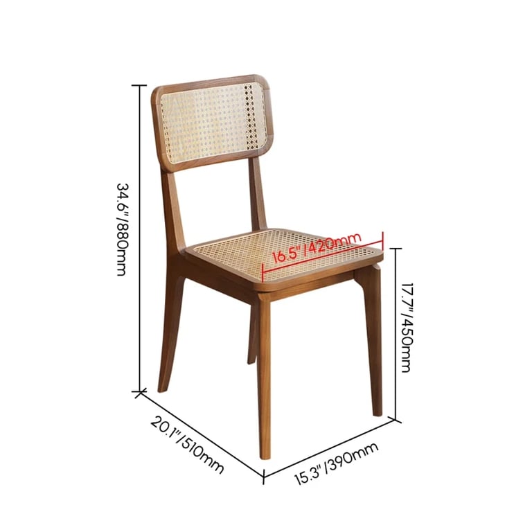 Picture of Lyna Handwoven Cane & Wood Chair – Classic Natural Elegance