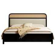 صورة كالما نوار – سرير بإطار خشب طبيعي ولوح رأسي من الخيزران