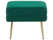 Sovana Ottoman – Luxurious Modern Design with Natural Wood Frame and Golden Metal Legs