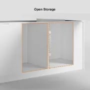 صورة جرانزي – مكتب تنفيذي على شكل ال مع وحدات تخزين – من الخشب الطبيعي