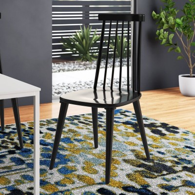 Biry Solid Wood Slat Back Arm Chair