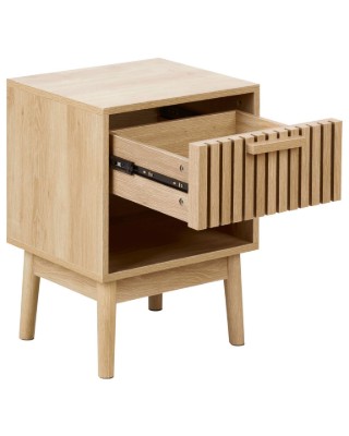 Picture of Maelis Natural Wood Bedside Table – With 2 Drawers