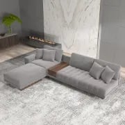 Picture of Armia L-Shaped Sectional – Natural Wood