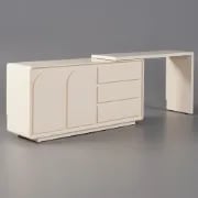 Arcadia Extendable Vanity Set – Natural Wood with Modern Storage Design