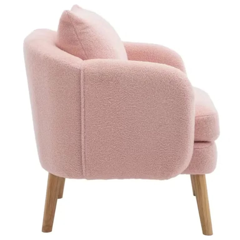 Picture of Velvera Velvet Armchair – Soft Comfort with Natural Wood Legs