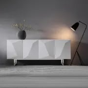 Picture of Venela Modern Sideboard Natural wood with Metal legs