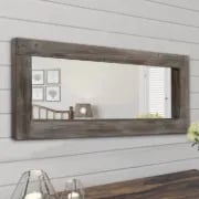 NeuType Rustic Solid Wood Mirror Full Length Mirror Floor Mirror Country Style 