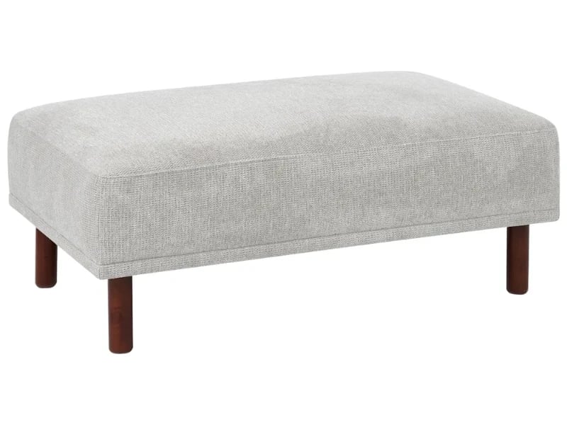Lirio Rectangular Ottoman – Soft Upholstery with Wooden Legs