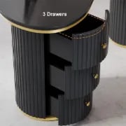 Picture of Hetachi – Natural Wood Office Desk with Double Pedestal