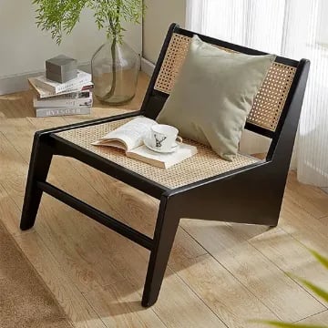 Picture of Kuroko Japandi Lounge Chair – Rattan & Natural Wood