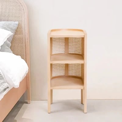 Picture of Klay Rattan Nightstand with natural wood