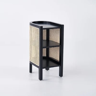 Picture of Klay Rattan Nightstand with natural wood