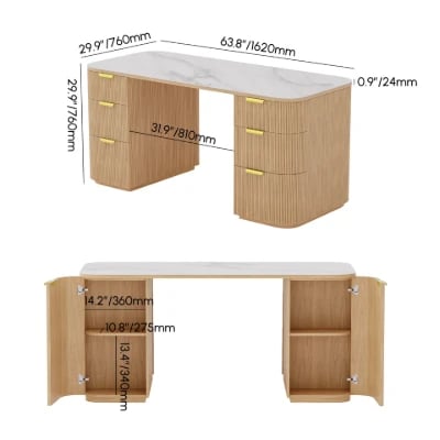 Écrito Desk - Natural Wood.