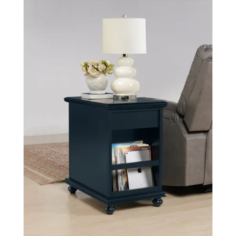 Picture of Ahmara Side table natural wood with storage