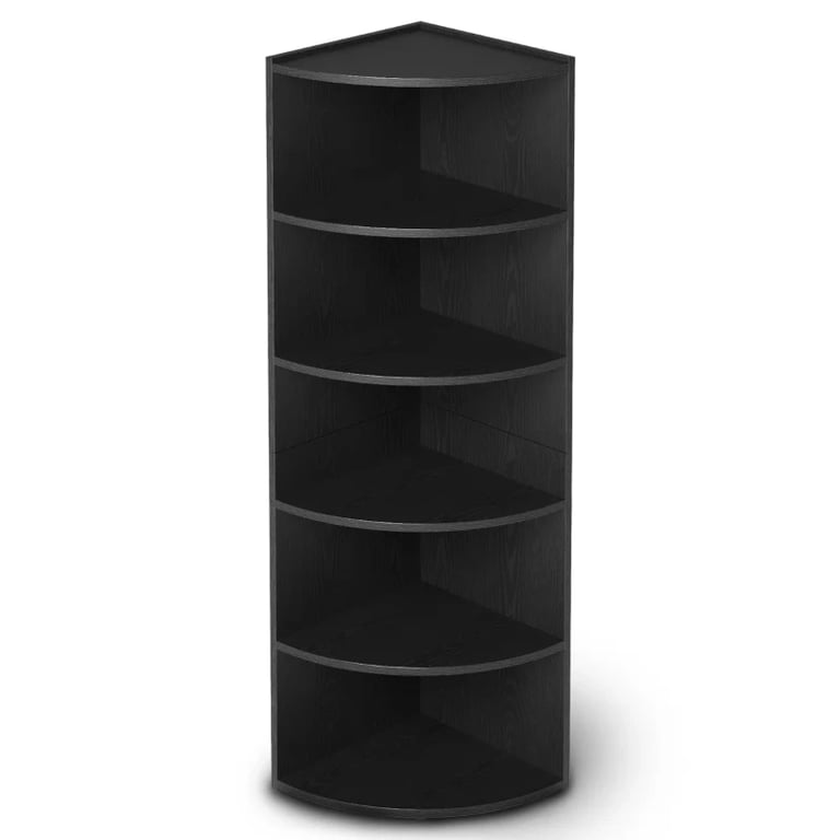 Marvo – Modern Natural Wood Corner Bookcase