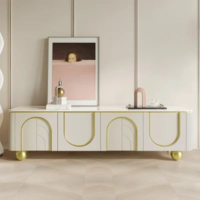 Picture of Aurella Arch TV Unit – Gold Trim &  Elegance