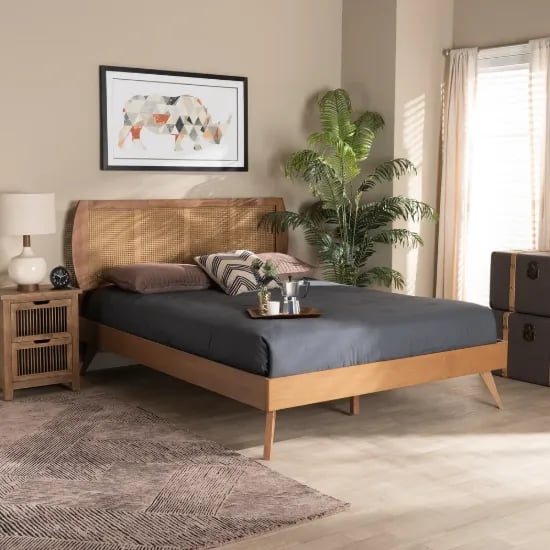Picture of Kaïla Natural Wood Bed – Modern Design
