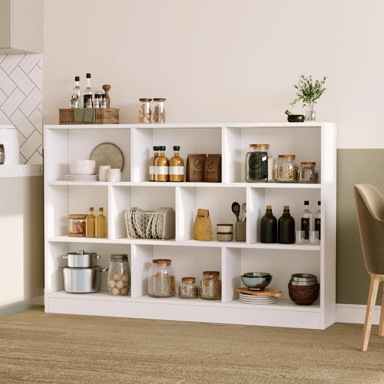 Binegar – Wide Natural Wood Display & Storage Unit