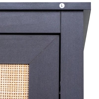 صورة خزانة ملابس أوريا – من الراتان والخشب الطبيعي