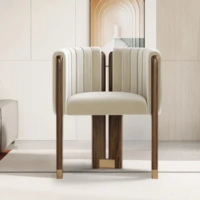 Picture of Arlin Modern Accent Chair – Natural Wood  & Steel Accents