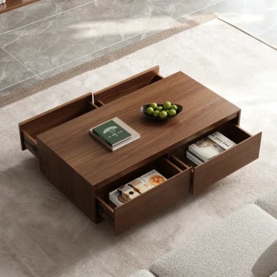 Picture of Alvaro – Natural Wood TV Stand with Coffee Table