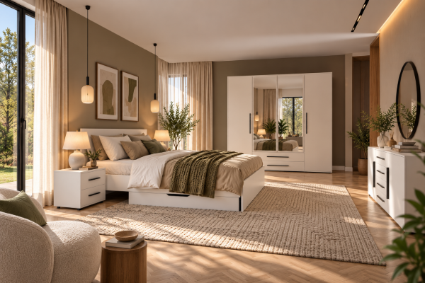 Picture of Nexas modern Bedroom Set – Natural Wood