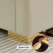 Picture of Luxe Haven Upholstered Bed – Elegant Ivory & Gold