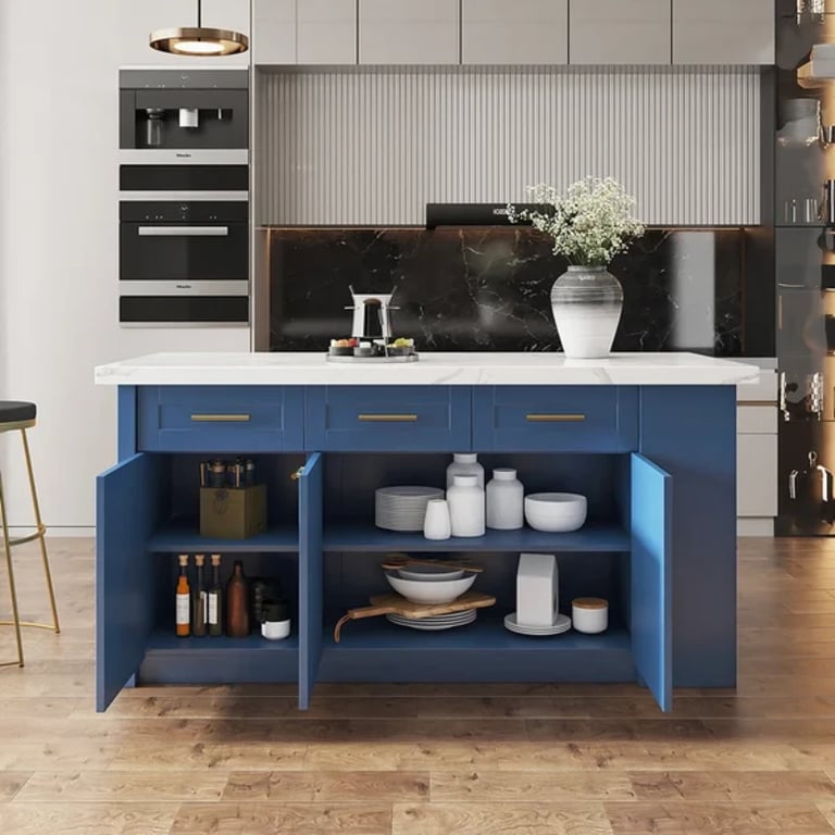 Grata Kitchen Island with Storage