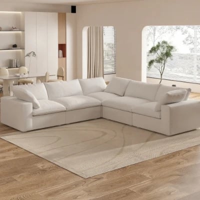 Picture of Delansy L-Shaped Sectional Natural wood